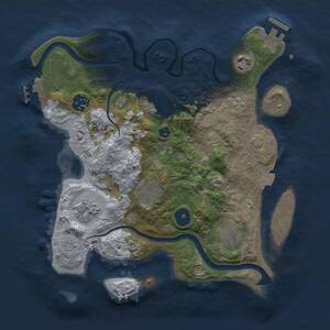 Thumbnail Rust Map: Procedural Map, Size: 3000, Seed: 179504, 13 Monuments
