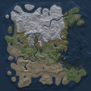 Thumbnail Rust Map: Procedural Map, Size: 5000, Seed: 2034558270, 16 Monuments