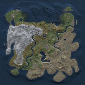 Thumbnail Rust Map: Procedural Map, Size: 4000, Seed: 31565390, 16 Monuments