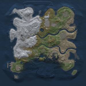 Thumbnail Rust Map: Procedural Map, Size: 3500, Seed: 1814648230, 13 Monuments
