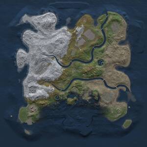 Thumbnail Rust Map: Procedural Map, Size: 3500, Seed: 1814648230, 12 Monuments