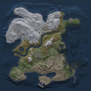 Thumbnail Rust Map: Procedural Map, Size: 3000, Seed: 2103998479, 11 Monuments