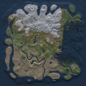 Thumbnail Rust Map: Procedural Map, Size: 4500, Seed: 2486424, 15 Monuments