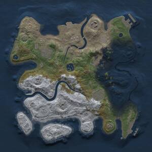 Thumbnail Rust Map: Procedural Map, Size: 3000, Seed: 1484652496, 12 Monuments