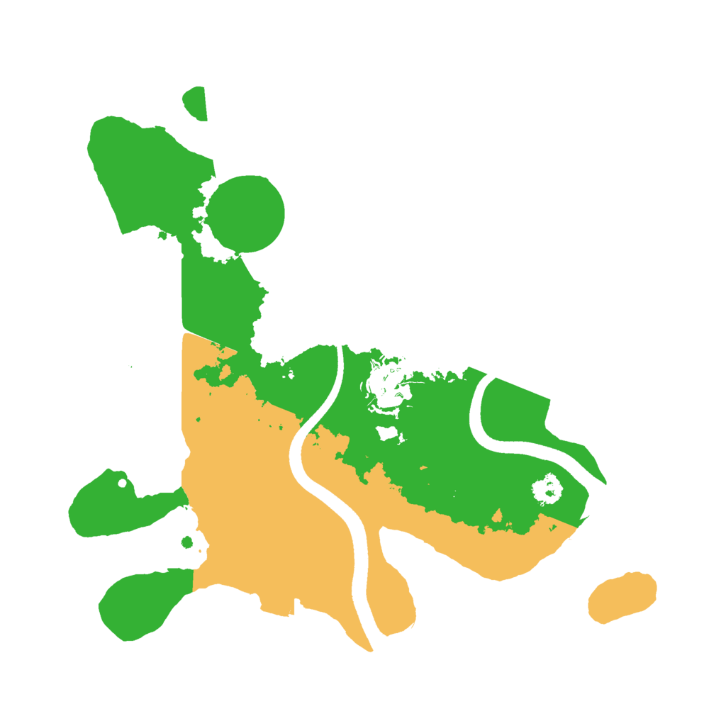 Biome Rust Map: Procedural Map, Size: 2500, Seed: 37886