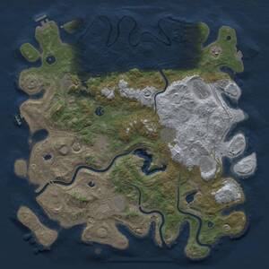 Thumbnail Rust Map: Procedural Map, Size: 4500, Seed: 948270139, 16 Monuments