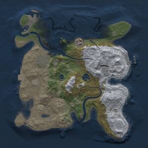 Thumbnail Rust Map: Procedural Map, Size: 3000, Seed: 535969321, 11 Monuments