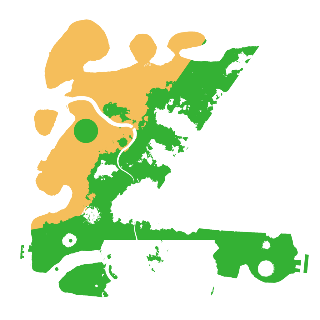 Biome Rust Map: Procedural Map, Size: 3500, Seed: 522571