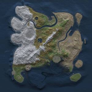 Thumbnail Rust Map: Procedural Map, Size: 3000, Seed: 7714, 11 Monuments