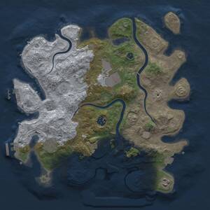 Thumbnail Rust Map: Procedural Map, Size: 3500, Seed: 2815098, 13 Monuments