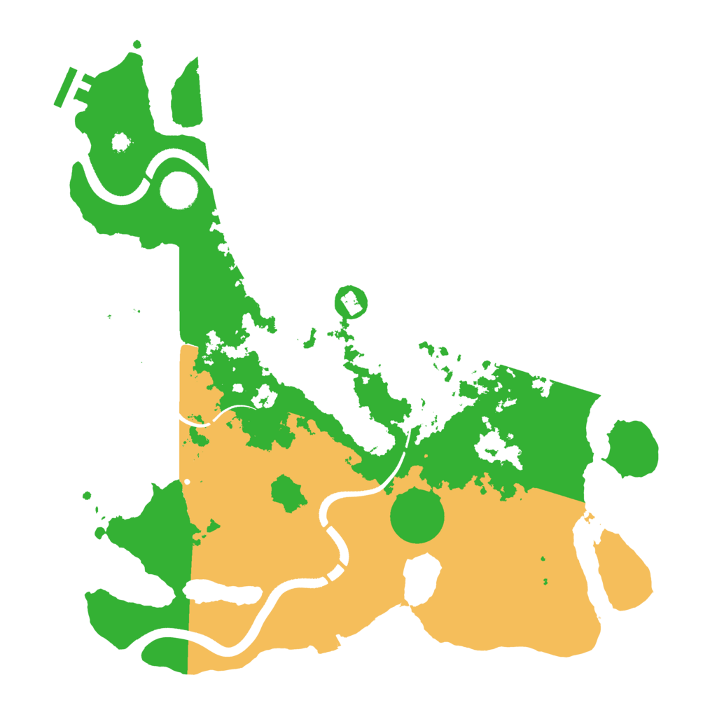 Biome Rust Map: Procedural Map, Size: 3500, Seed: 23670