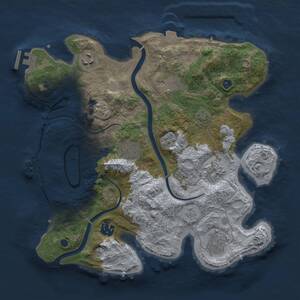Thumbnail Rust Map: Procedural Map, Size: 3250, Seed: 54785, 13 Monuments