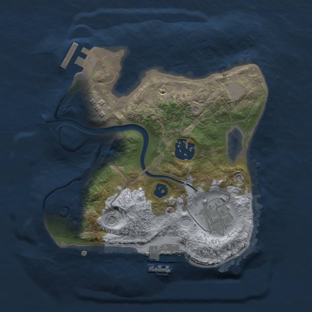 Rust Map: Procedural Map, Size: 2250, Seed: 30418531, 7 Monuments