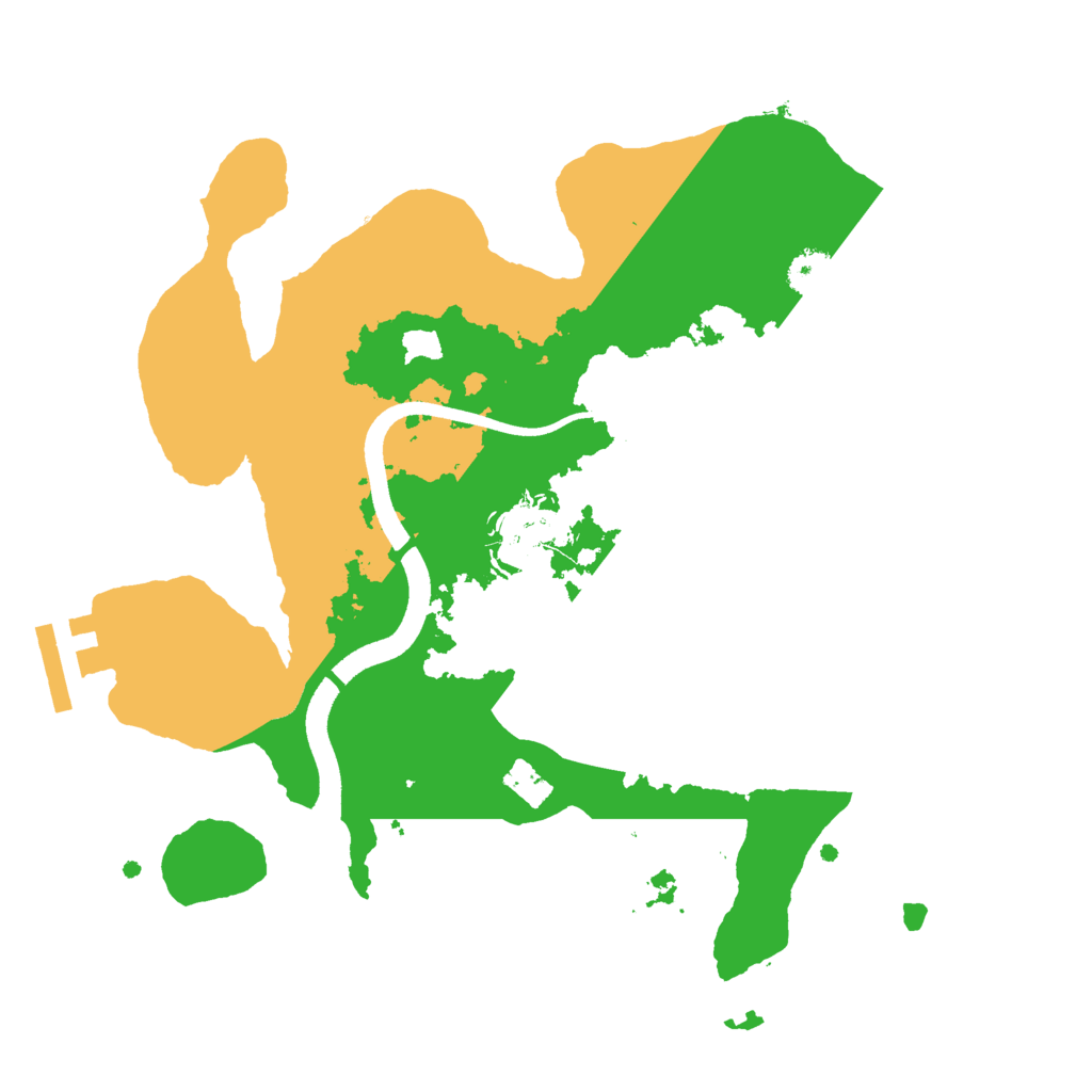 Biome Rust Map: Procedural Map, Size: 2500, Seed: 543762854