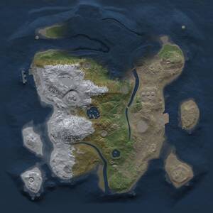 Thumbnail Rust Map: Procedural Map, Size: 2500, Seed: 1528851842, 7 Monuments