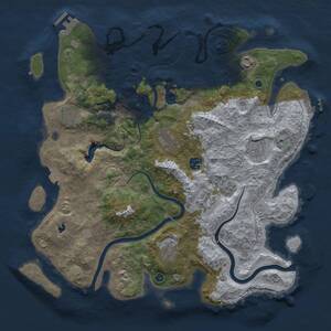 Thumbnail Rust Map: Procedural Map, Size: 4000, Seed: 463812032, 14 Monuments