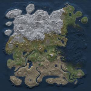 Thumbnail Rust Map: Procedural Map, Size: 4500, Seed: 175820546, 17 Monuments