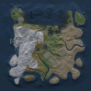 Thumbnail Rust Map: Procedural Map, Size: 3500, Seed: 4432677, 13 Monuments