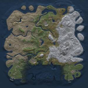 Thumbnail Rust Map: Procedural Map, Size: 5000, Seed: 6587, 17 Monuments