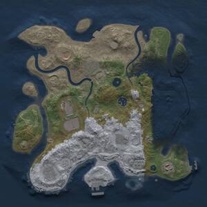 Thumbnail Rust Map: Procedural Map, Size: 3500, Seed: 1660405491, 14 Monuments