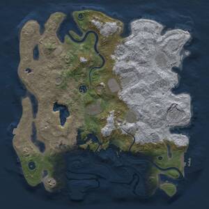 Thumbnail Rust Map: Procedural Map, Size: 4000, Seed: 2004142154, 17 Monuments