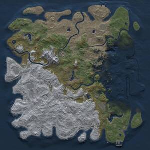 Thumbnail Rust Map: Procedural Map, Size: 5500, Seed: 1226942900, 17 Monuments