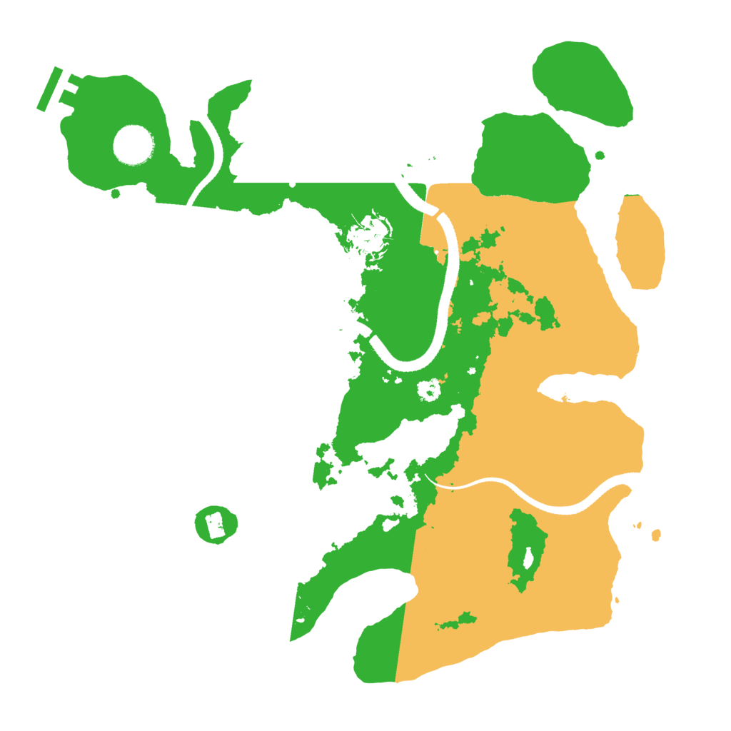 Biome Rust Map: Procedural Map, Size: 3200, Seed: 2532