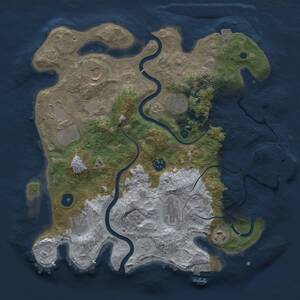 Thumbnail Rust Map: Procedural Map, Size: 3500, Seed: 123678, 14 Monuments