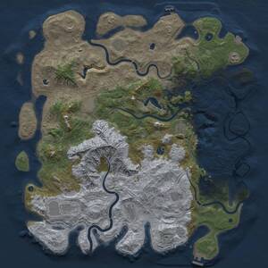 Thumbnail Rust Map: Procedural Map, Size: 5000, Seed: 11983, 17 Monuments