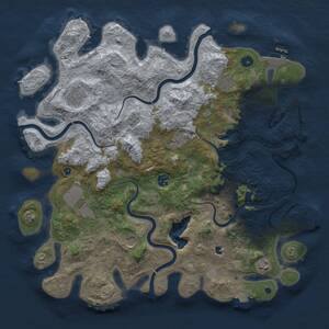 Thumbnail Rust Map: Procedural Map, Size: 4200, Seed: 80596414, 14 Monuments