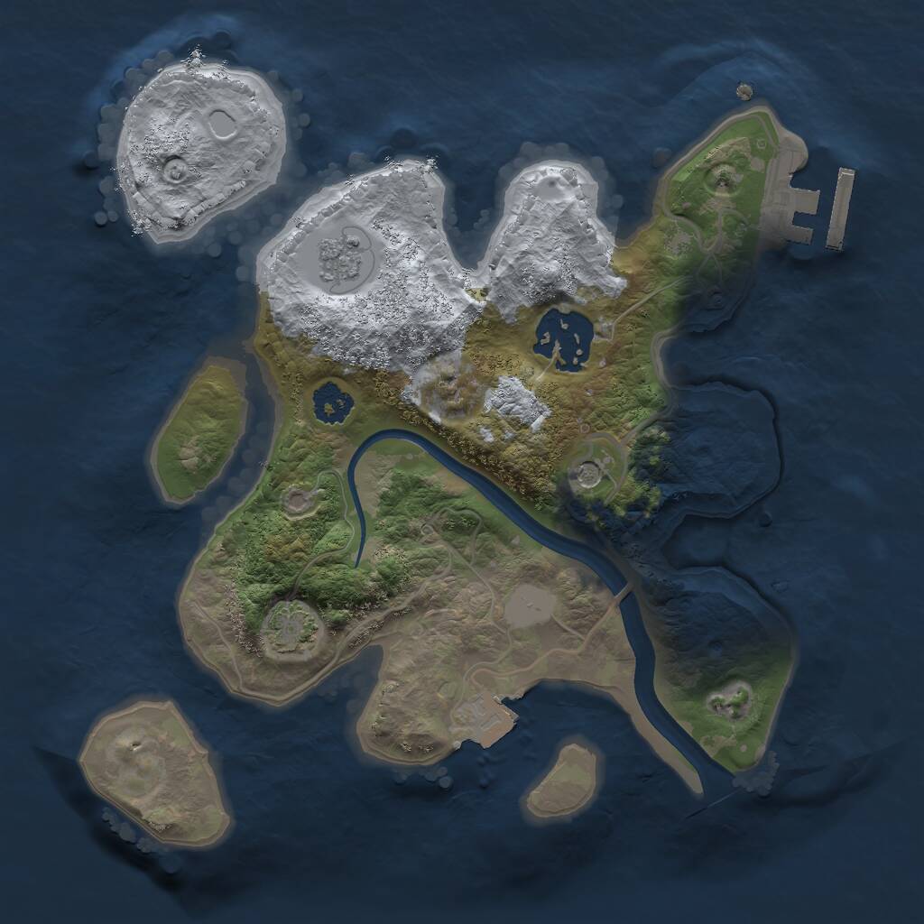 Rust Map: Procedural Map, Size: 2300, Seed: 17762077, 6 Monuments