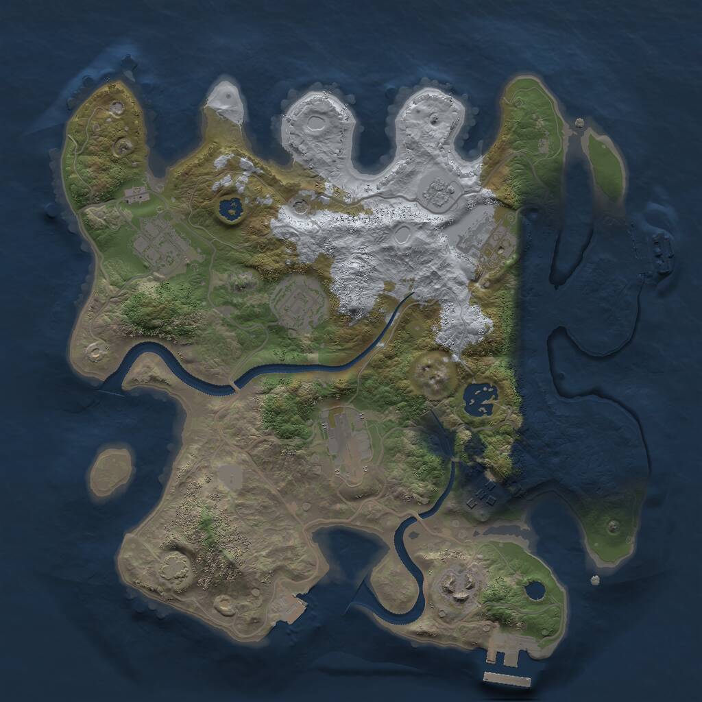 Rust Map: Procedural Map, Size: 3000, Seed: 1479620, 13 Monuments
