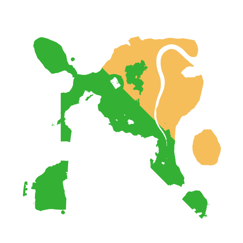 Biome Rust Map: Procedural Map, Size: 2500, Seed: 57684