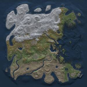 Thumbnail Rust Map: Procedural Map, Size: 4500, Seed: 1549489393, 16 Monuments