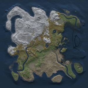 Thumbnail Rust Map: Procedural Map, Size: 3800, Seed: 106469059, 15 Monuments