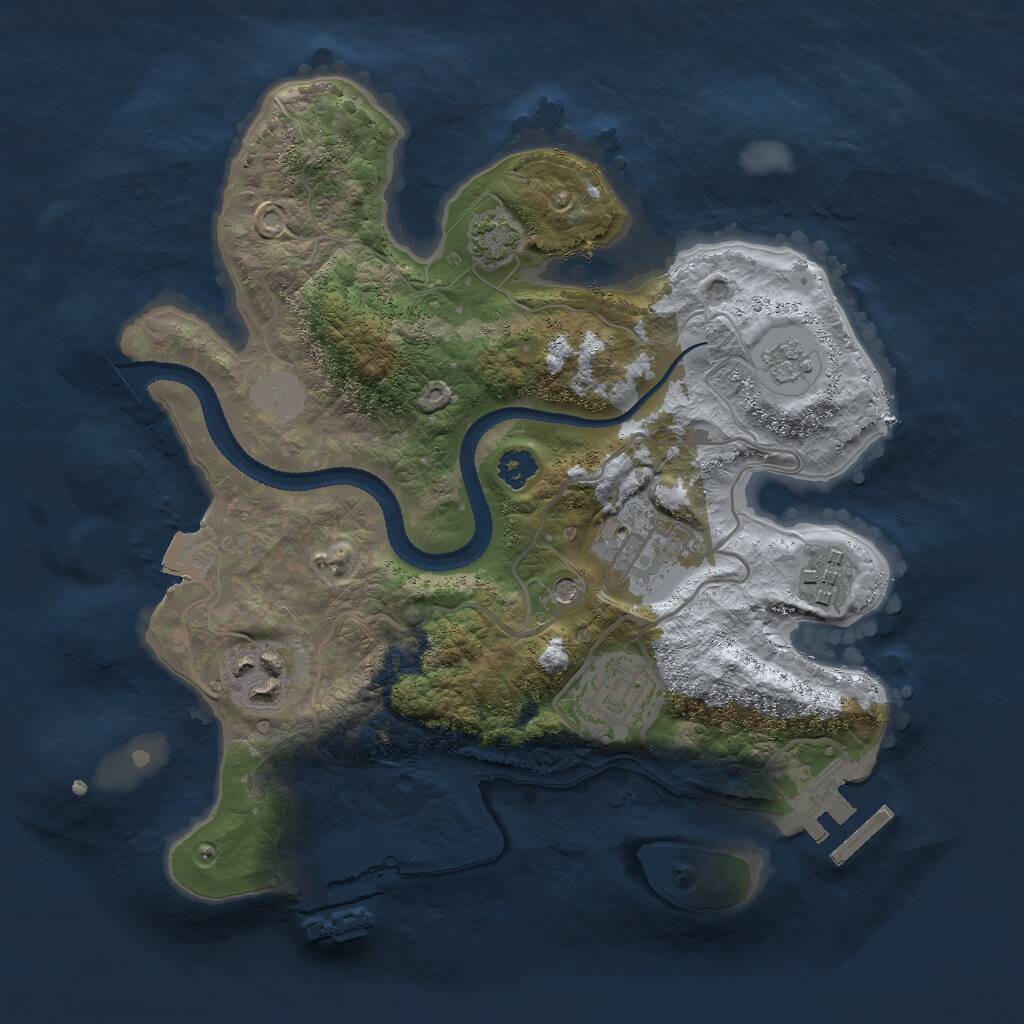Rust Map: Procedural Map, Size: 2700, Seed: 1769256100, 10 Monuments