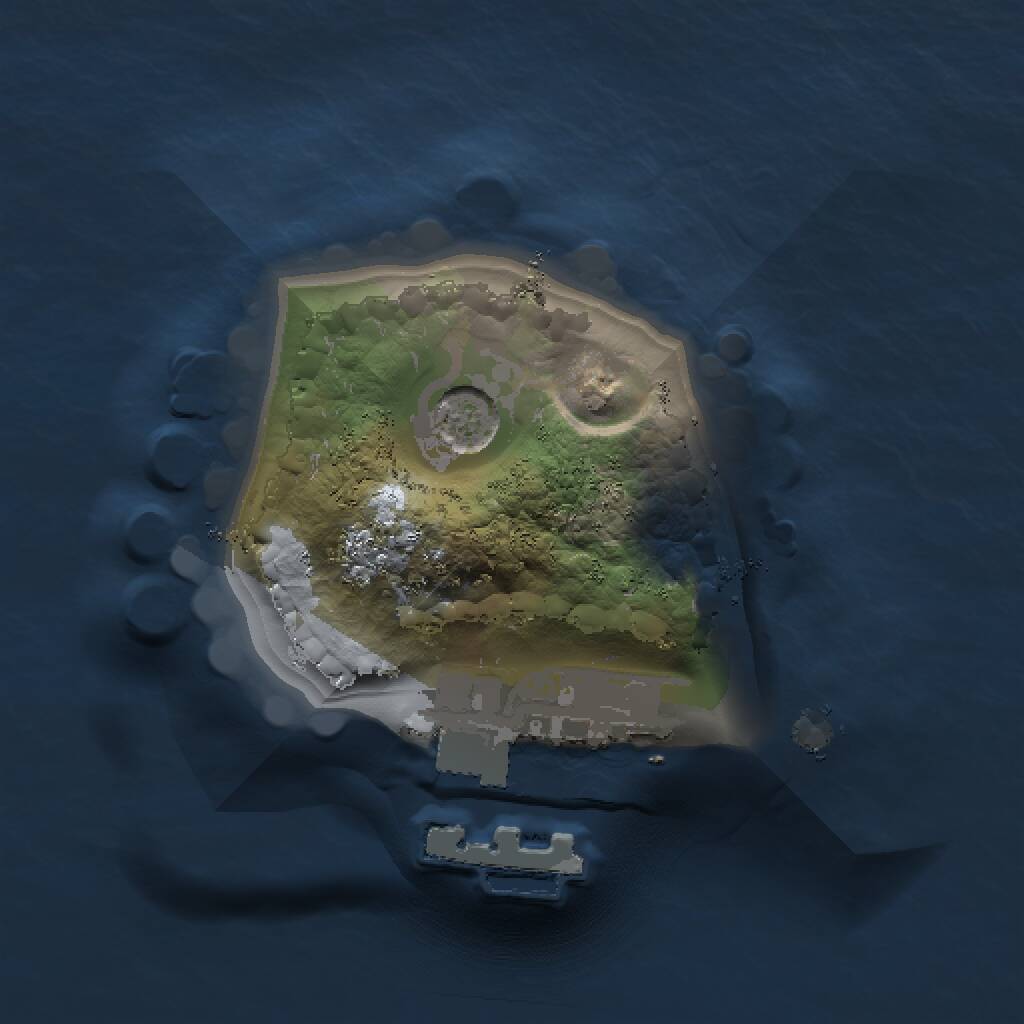 Rust Map: Procedural Map, Size: 1000, Seed: 224549941, 3 Monuments