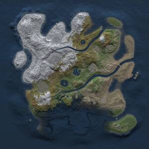 Thumbnail Rust Map: Procedural Map, Size: 3000, Seed: 400368, 10 Monuments