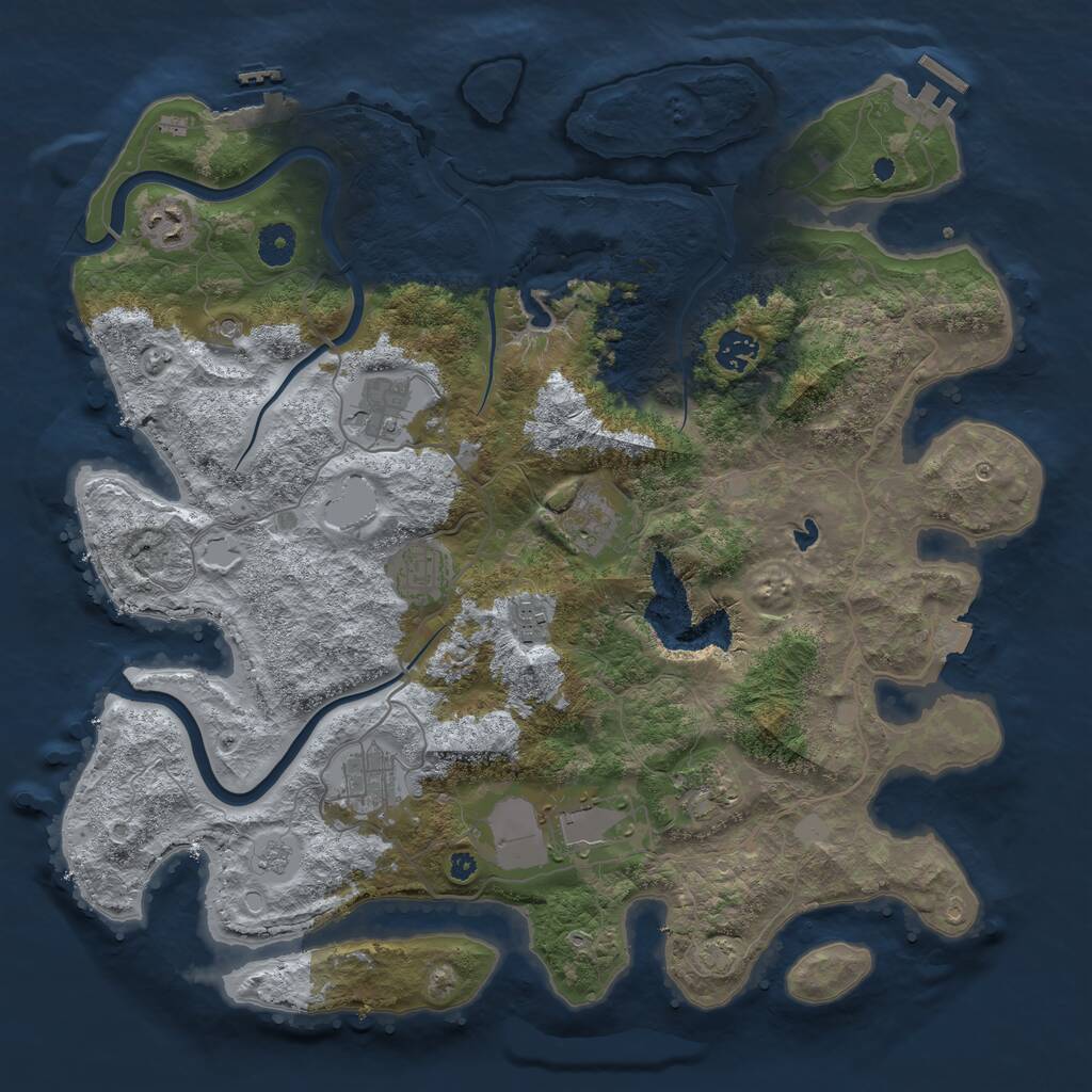 Rust Map: Procedural Map, Size: 4000, Seed: 1587674967, 15 Monuments