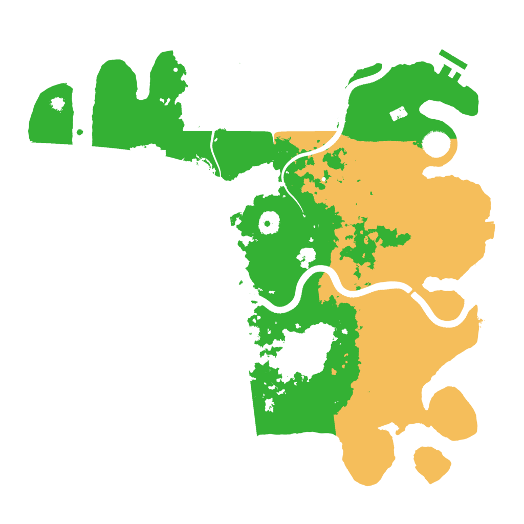 Biome Rust Map: Procedural Map, Size: 3500, Seed: 145260593