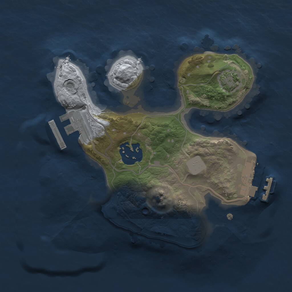 Rust Map: Procedural Map, Size: 1900, Seed: 241321451, 5 Monuments