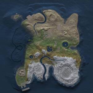 Thumbnail Rust Map: Procedural Map, Size: 2500, Seed: 1356308012, 9 Monuments