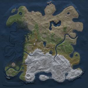 Thumbnail Rust Map: Procedural Map, Size: 4000, Seed: 1913769086, 14 Monuments