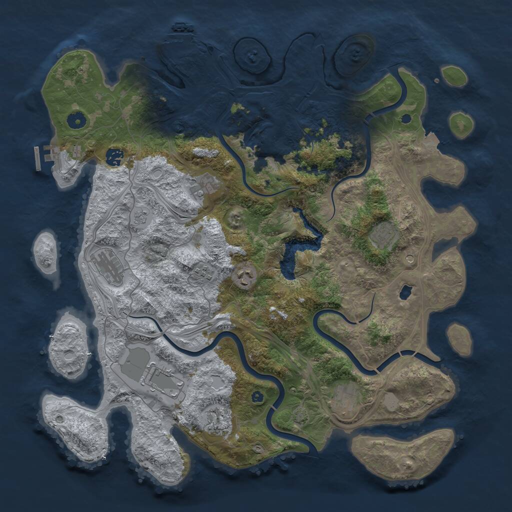 Rust Map: Procedural Map, Size: 4250, Seed: 4938, 15 Monuments