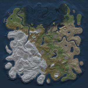 Thumbnail Rust Map: Procedural Map, Size: 4500, Seed: 96027889, 16 Monuments