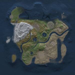 Thumbnail Rust Map: Procedural Map, Size: 2650, Seed: 48394, 9 Monuments