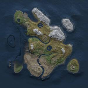 Thumbnail Rust Map: Procedural Map, Size: 2500, Seed: 1239756, 6 Monuments