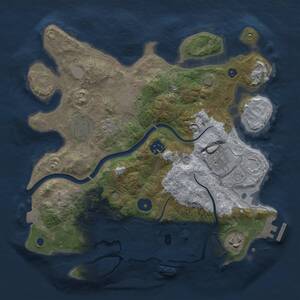 Thumbnail Rust Map: Procedural Map, Size: 3200, Seed: 27456, 12 Monuments