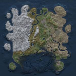 Thumbnail Rust Map: Procedural Map, Size: 3900, Seed: 405428271, 14 Monuments