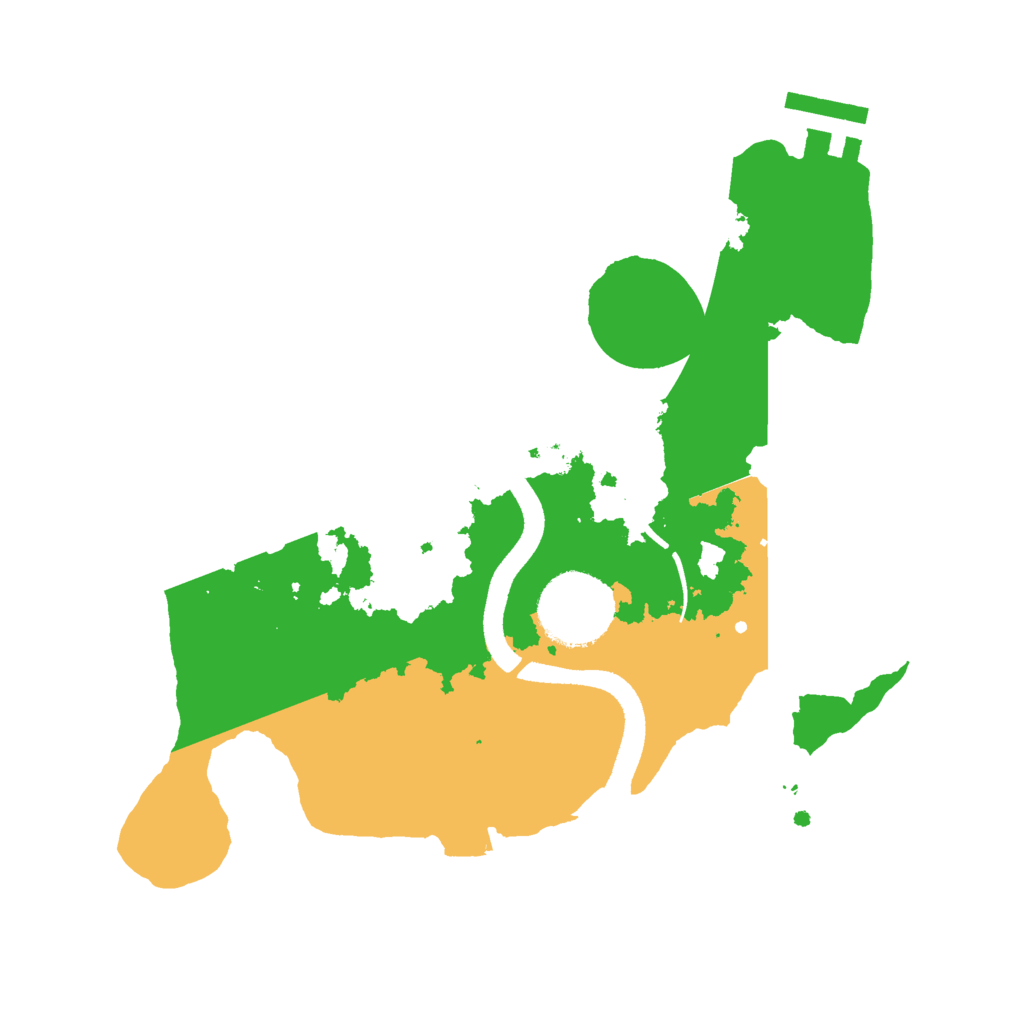 Biome Rust Map: Procedural Map, Size: 2500, Seed: 453235